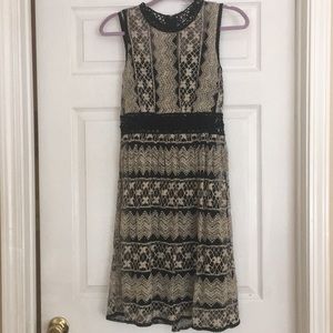 Black and Tan overlay dress